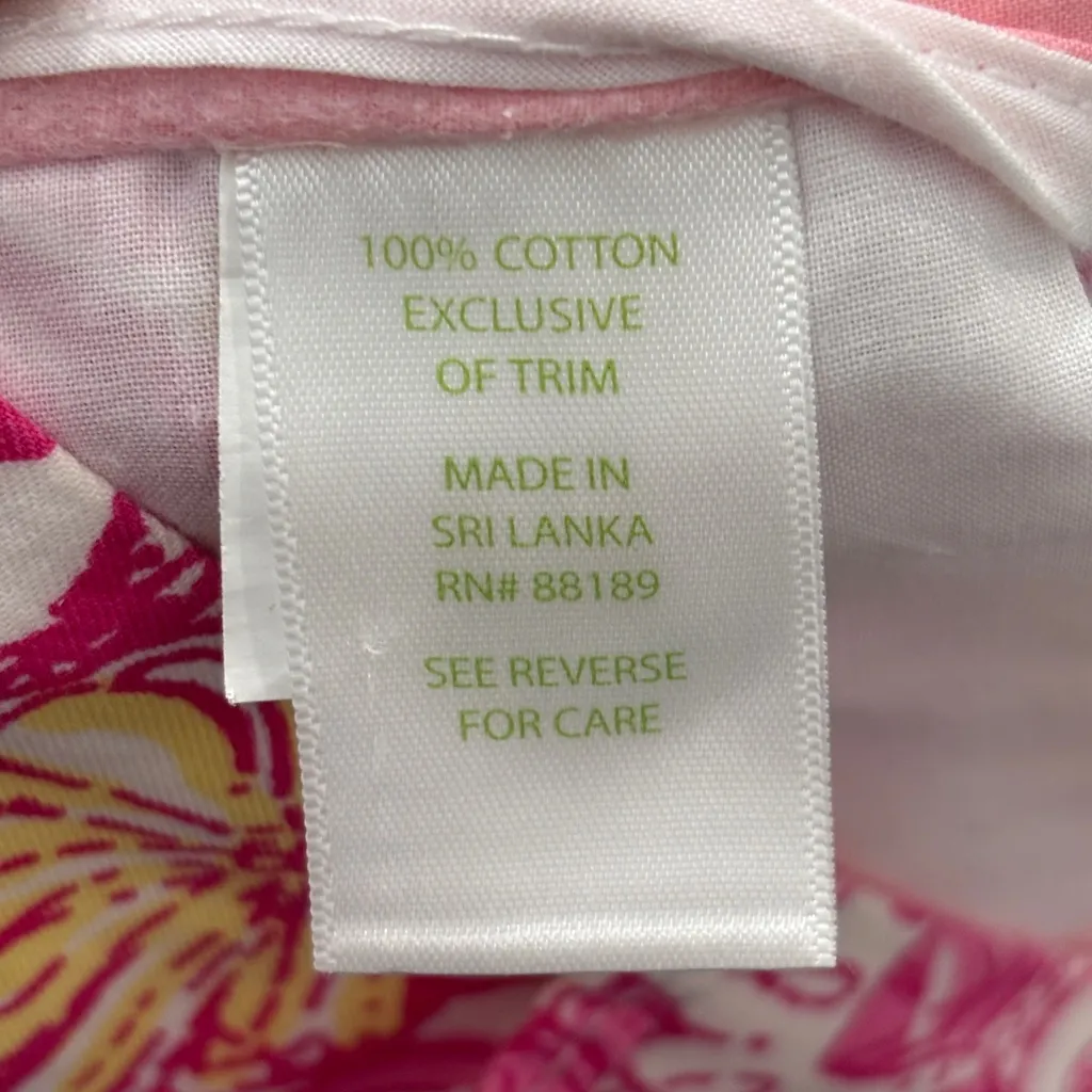 Lilly Pulitzer Whitney Roll Up Chum Bucket Print Trouser Pants Women's Size 8 - Image 7