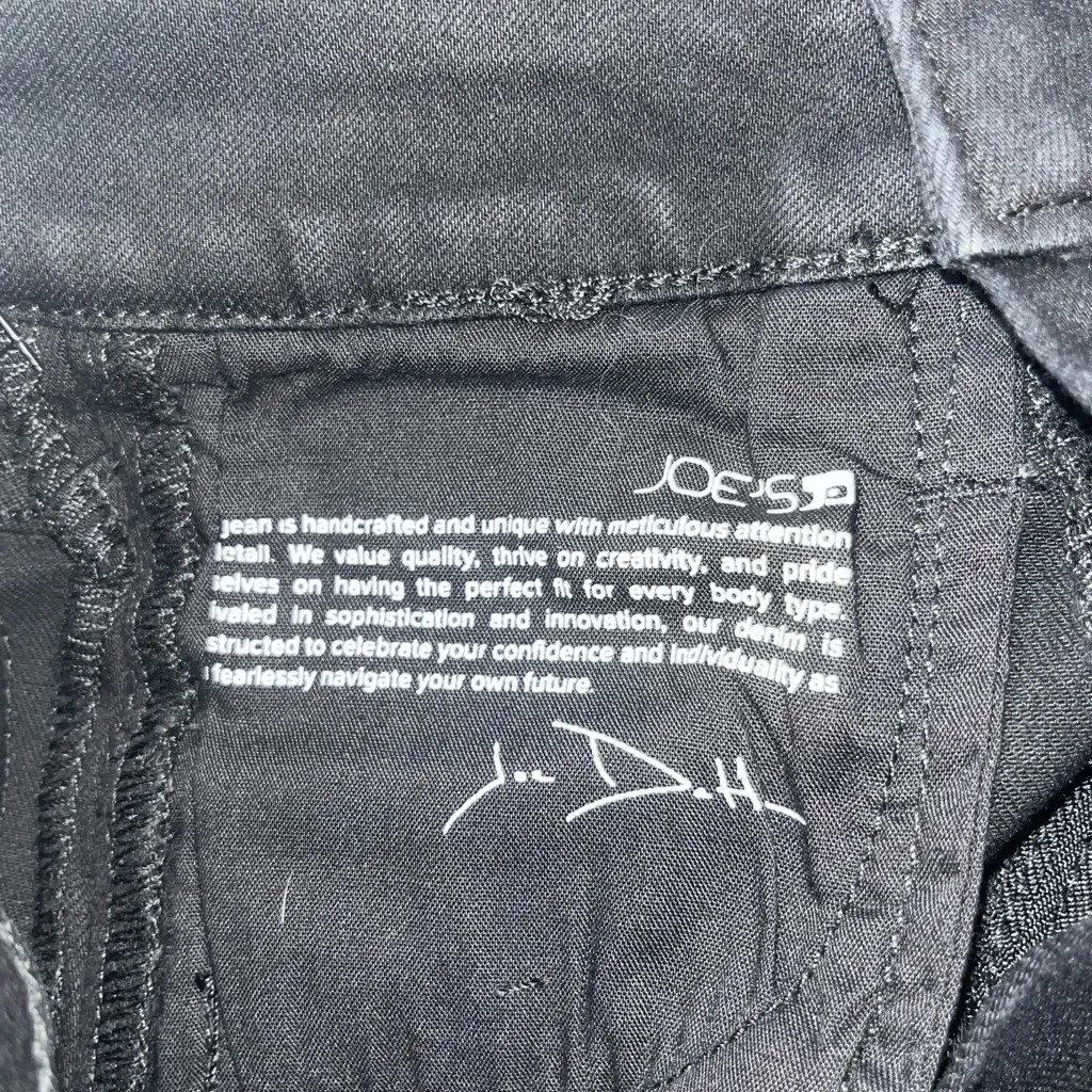 Joe’s Jeans The Charlie High Rise Skinny Ankle With Leopard Print Side Stripe Black Size 23 - Image 6