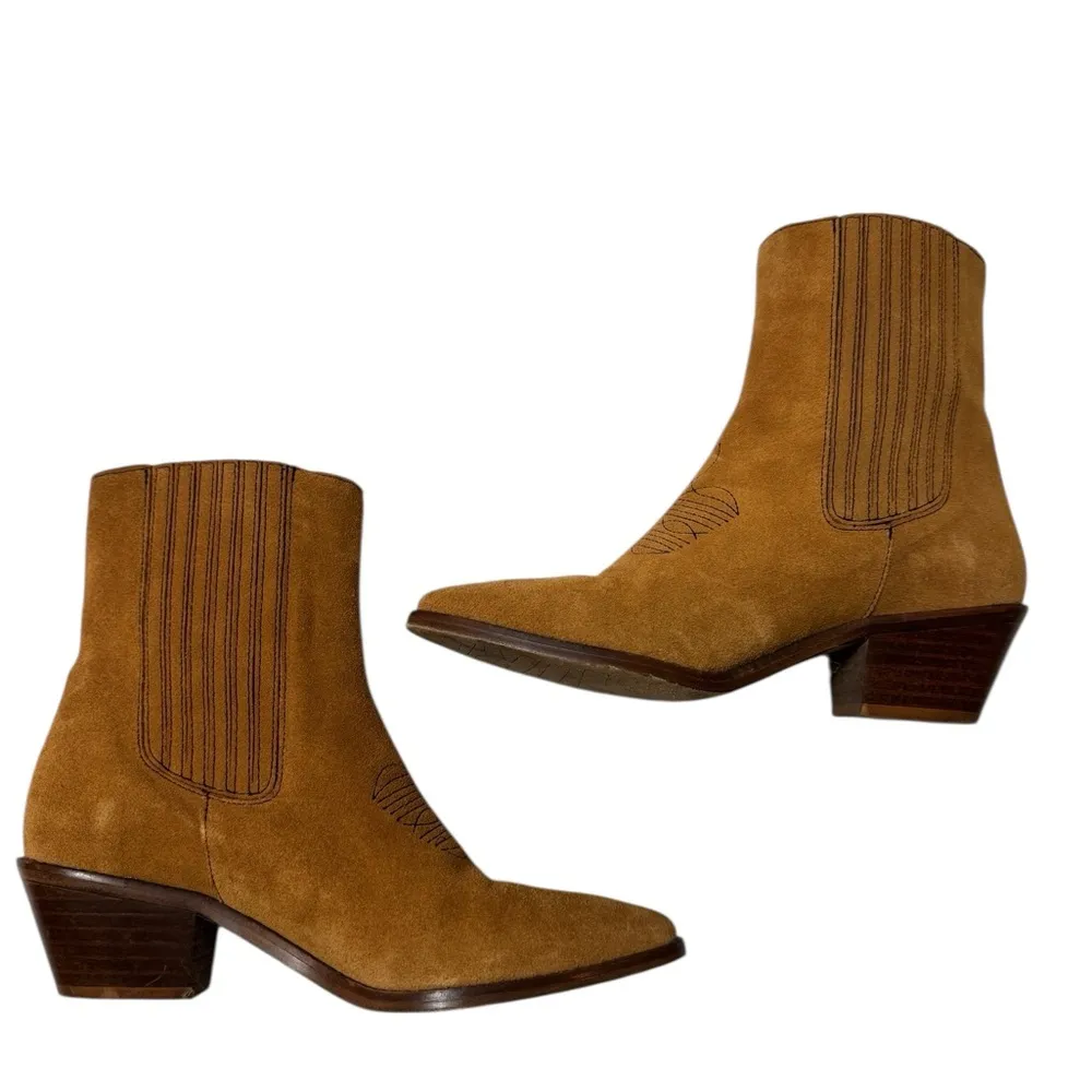 Zadig & Voltaire Suede Western Ankle Boots Size 37 - Image 9