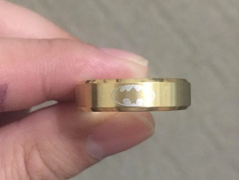 6mm Gold Batman Ring - Image 6
