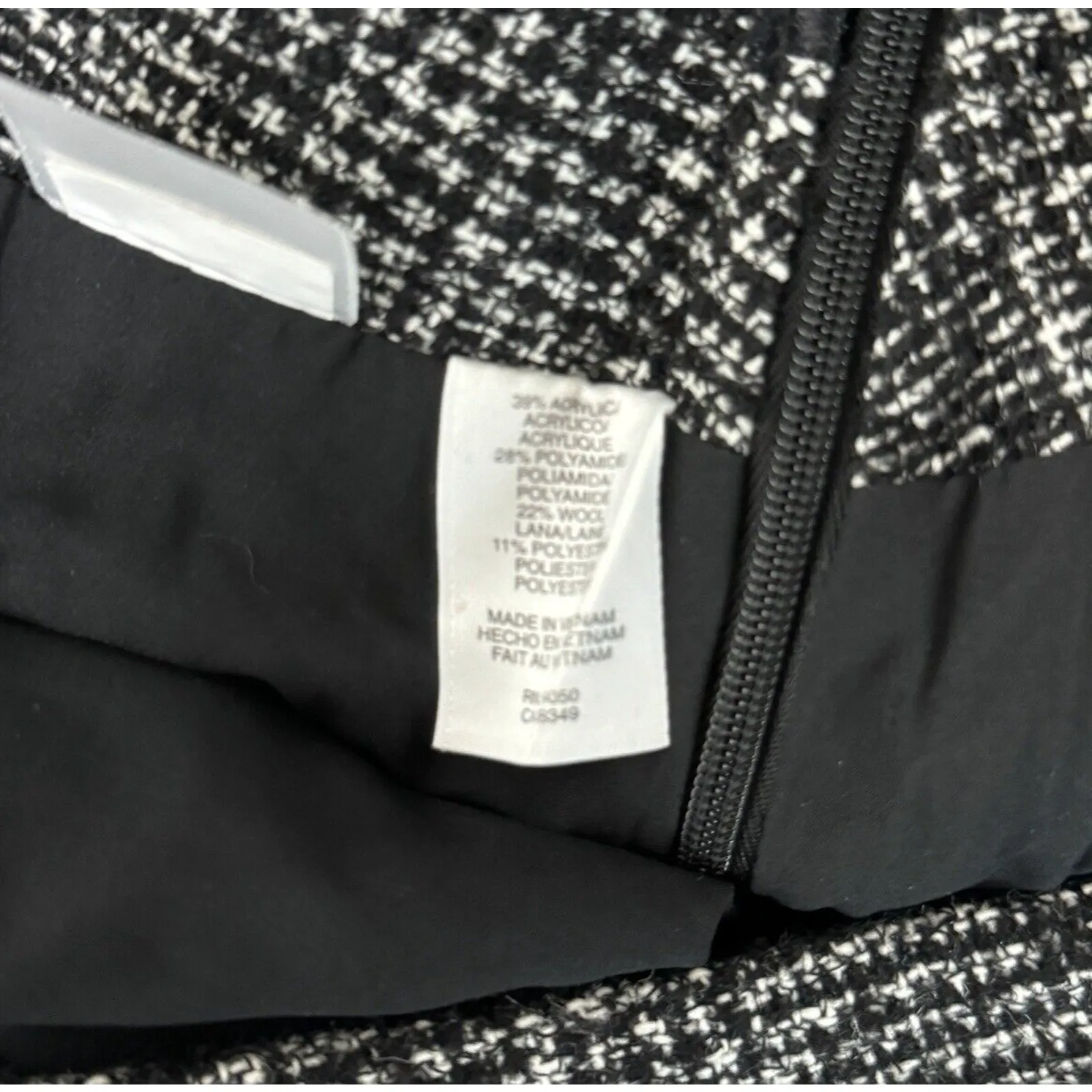 Jones New York Skirt Womens 6‎ Petite Black White Pencil Straight Career Preppy - Image 7