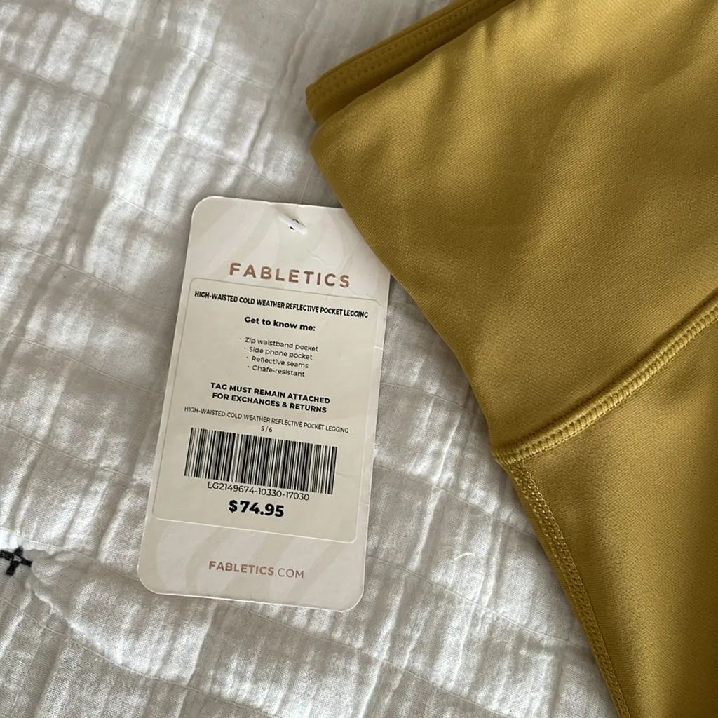 FABLETICS High-Waisted Cold Weather Reflective Pocket Legging Size S / 6 NWT - Image 11