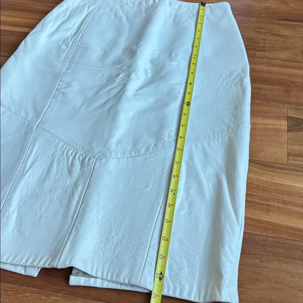 80s white leather suit Size 8 - Image 7