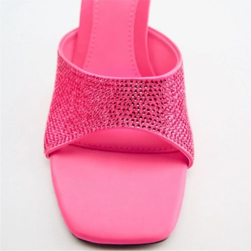 NWT Zara HEELED METHACRYLATE SANDALS PINK BLOGGERS FAVE - Image 5