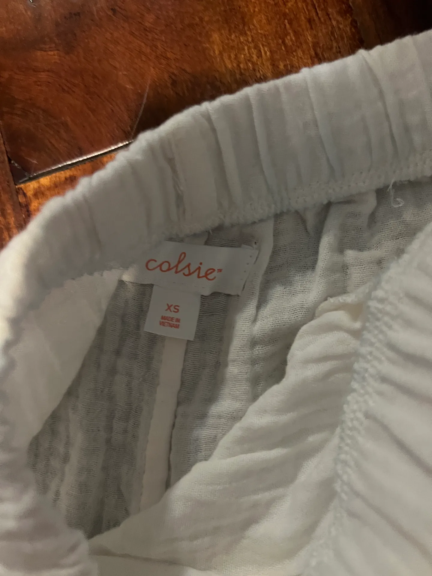 White gauze shorts Size XS - Image 3