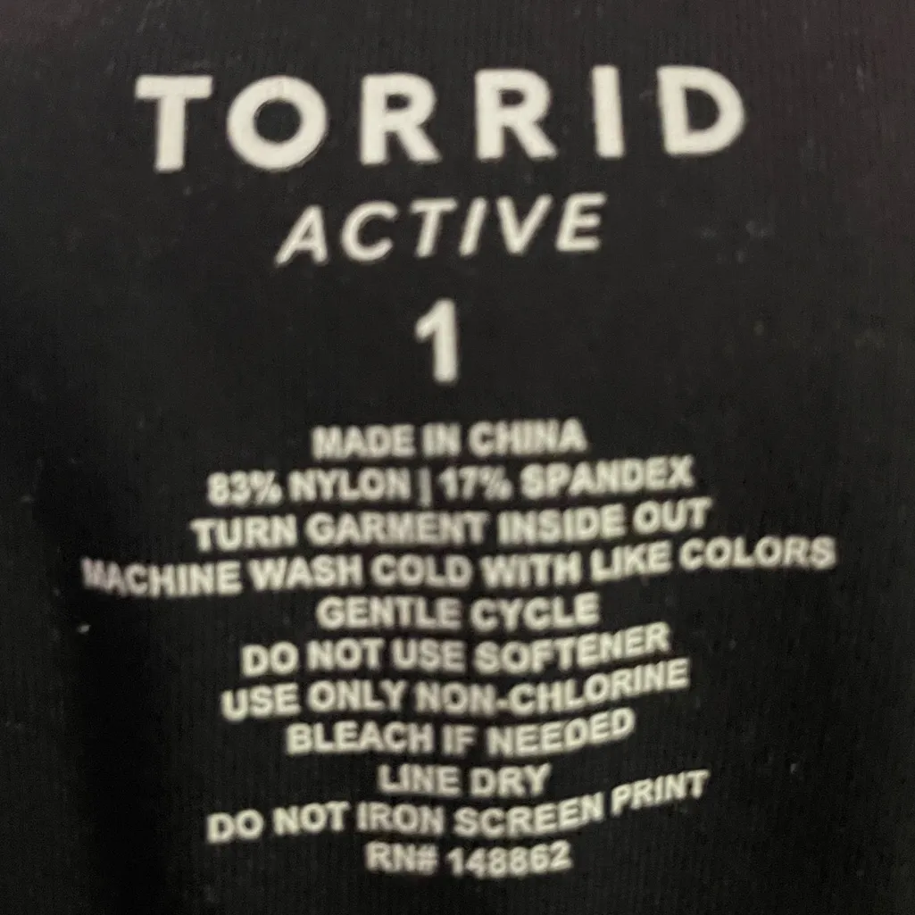 Star Torrid Active Wear Sz 1 Nylon-Spandex Sports Bra sparkly gray pink zip-up - Image 7