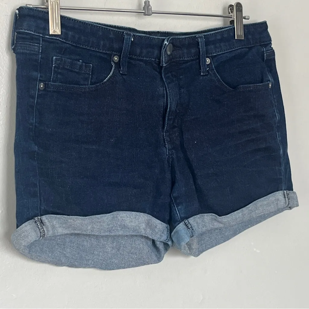 Mossimo Supply Co. Dark Blue Jean Shorts Size 8 - Image 3