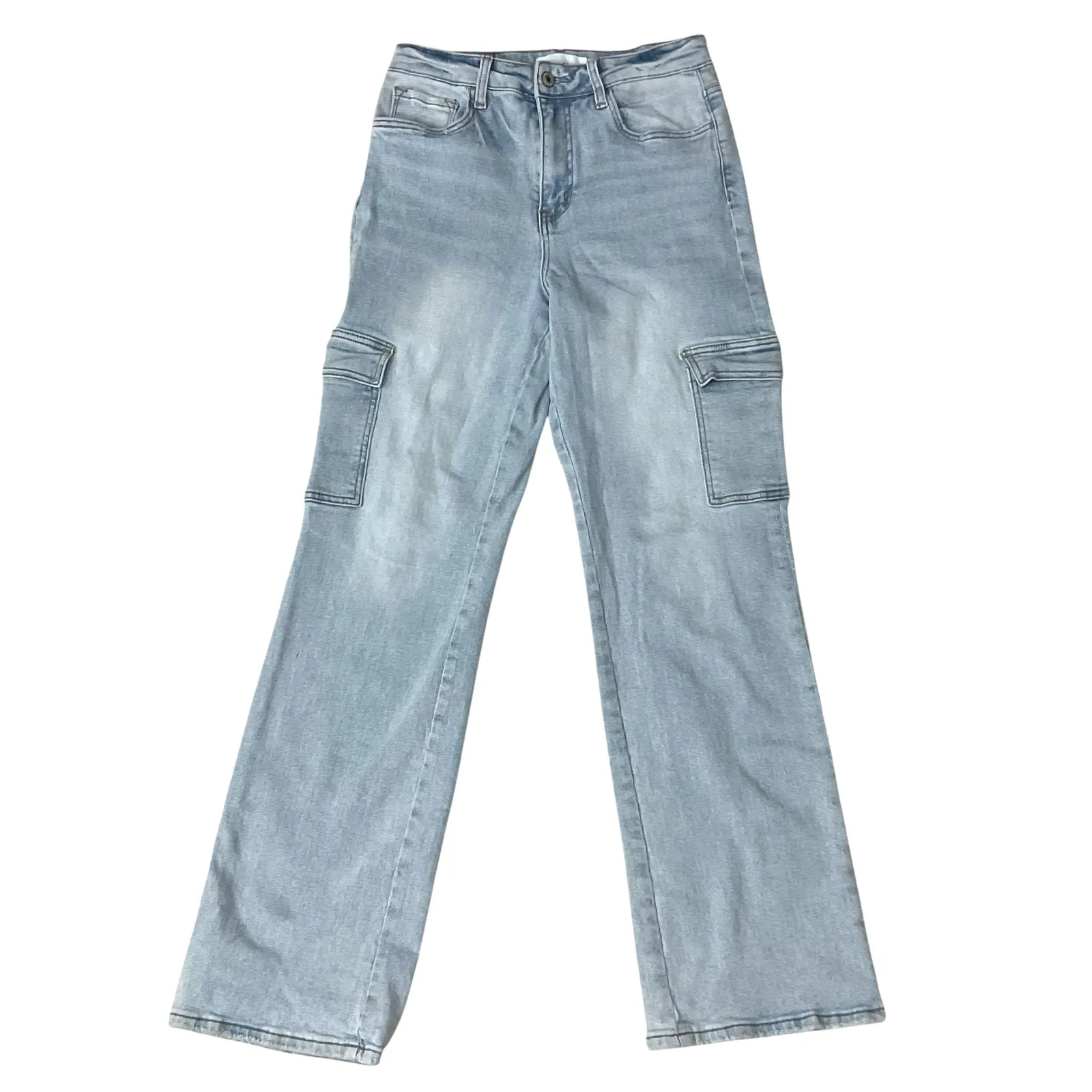 VERVET 90s Vintage Straight Leg Cargo‎ Jeans Light Wash Size 27 Blue - Image 4