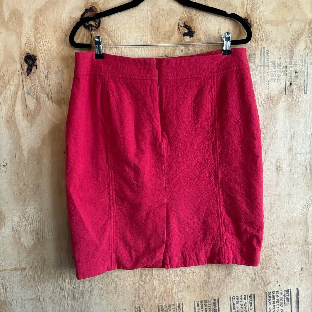 Brooks Brothers Wool Blend Red Pencil Skirt Plus Size 16 - Image 3