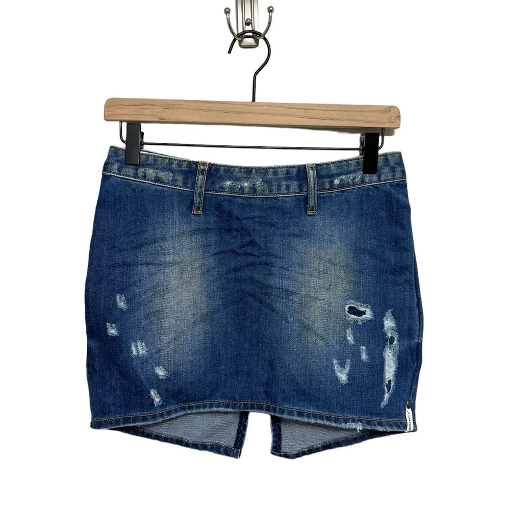 NWT One x One Teaspoon Cult Mini Free Love Denim Skirt - Size 22 - Image 3