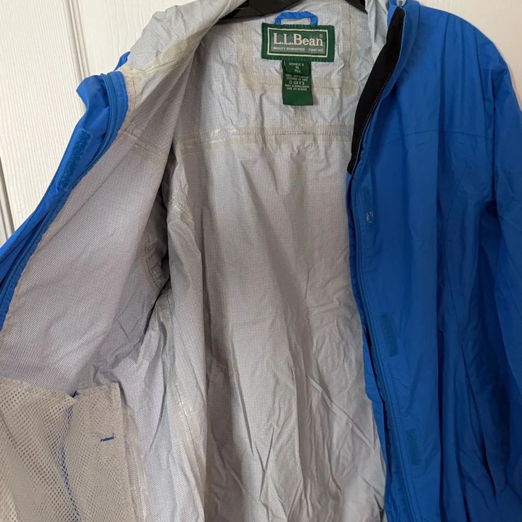 L.L. Bean Women's Vibrant Blue Ski Jacket windbreaker, rain, jacket, size medium - Image 5
