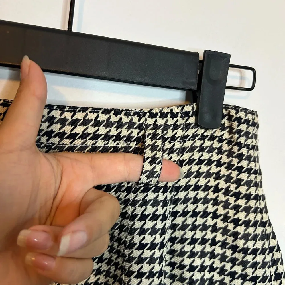 Ellen Tracy Vintage Houndstooth Silk Skirt - Image 4