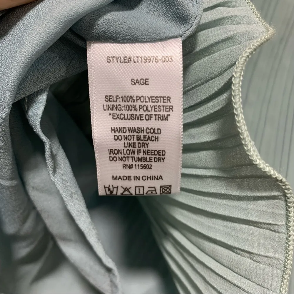 Lush Pleat Lace Camisole in Sage - Size XL - Image 5