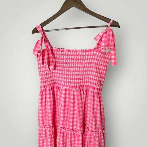 Tuckernuck Pomander Place Nellie Pink Gingham Smocked Midi Dress XL‎ - Image 7