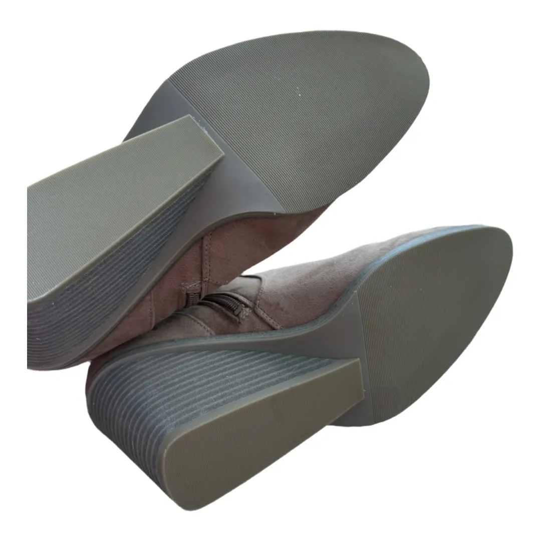 Dr. Scholl's Mirage faux suede ankle booties wedge heel Brown size 9.5 Womens - Image 5