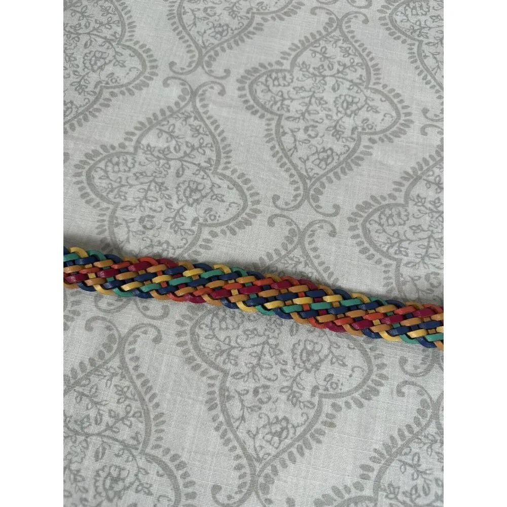 Vintage Statement Belt Womens Capezio M/L Argentina Wove Colorful Braided Retro - Image 6
