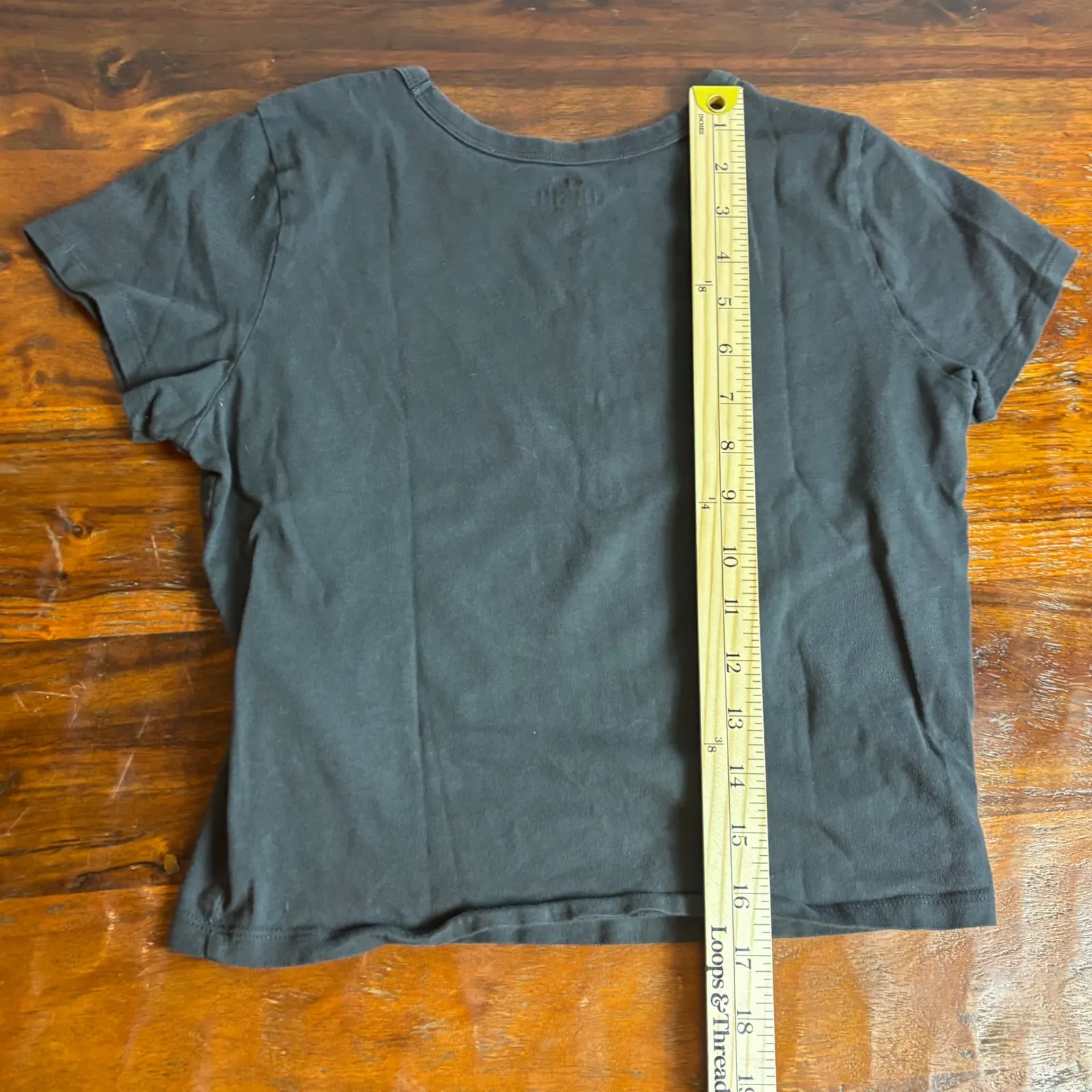 Hollister Nashville Graphic Crop Women's Size Small Charcoal Gray Short Sleeve - Image 7