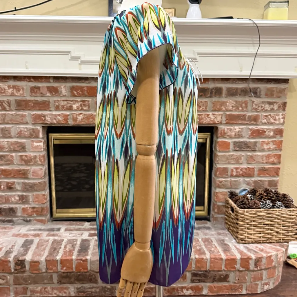 Y2K Sunny Leigh Multicolor Chevron Semisheer Blouse / S / Excellent condition - Image 3