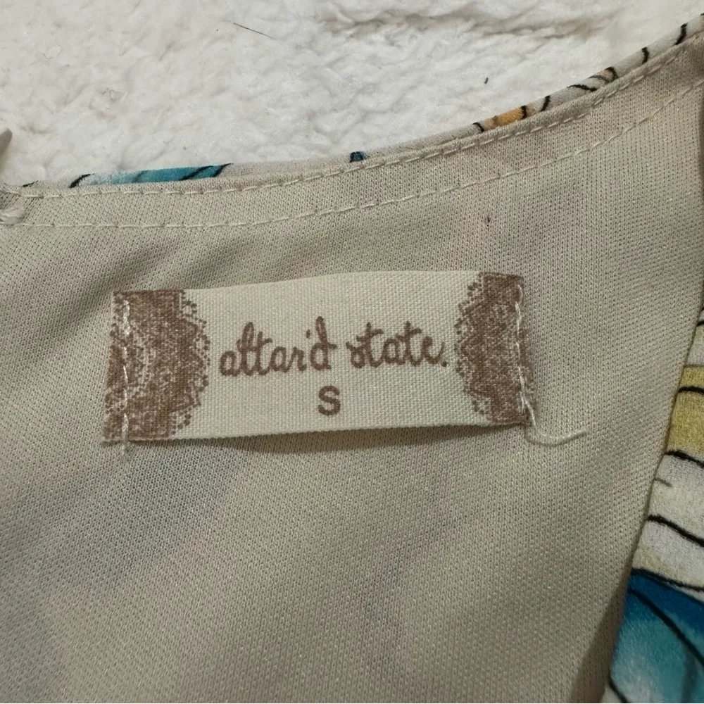 Altar'd State Flutter Sleeve Mini Sundress, Red Orange Yellow Floral, Small - Image 3