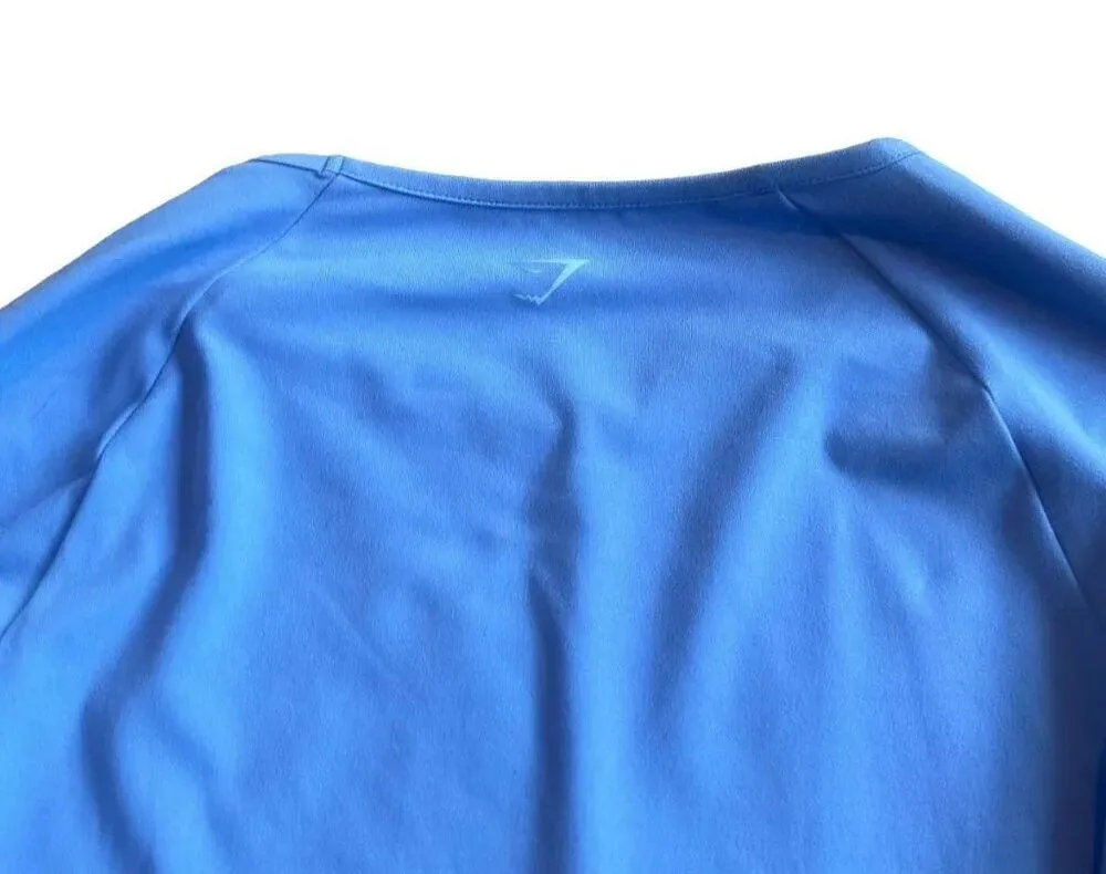Gymshark by Whitney Simmons Blue Crop Top Shirt Long Sleeve Size Large Women's - Image 8