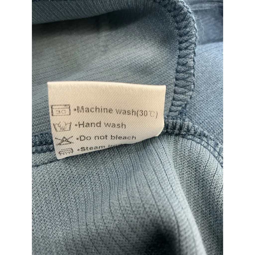 Womans Merokeety XL Classic & Comfy fashion Blue ribbed zip Collar Sweatshirt - Image 5