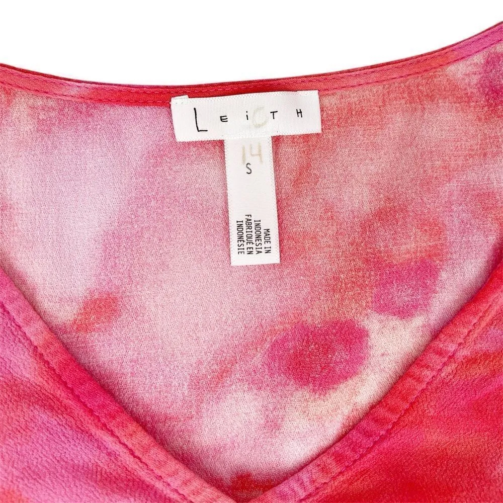 Leith Pink Watercolor Crop Top Small - Image 5