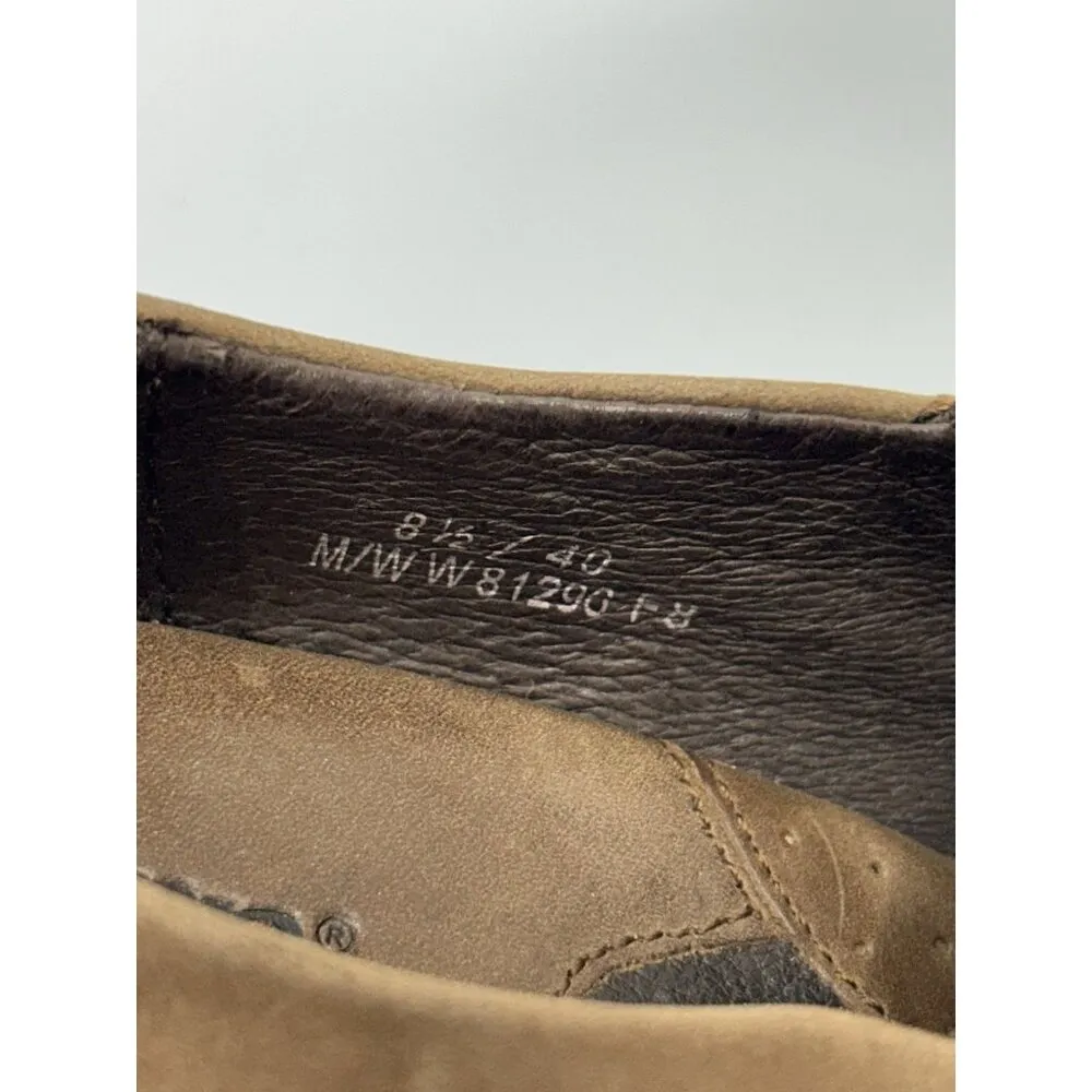 Born Leather Shoes Women's 8.5 EU40 brown boho closed toe heel clog W81296 EUC - Image 7