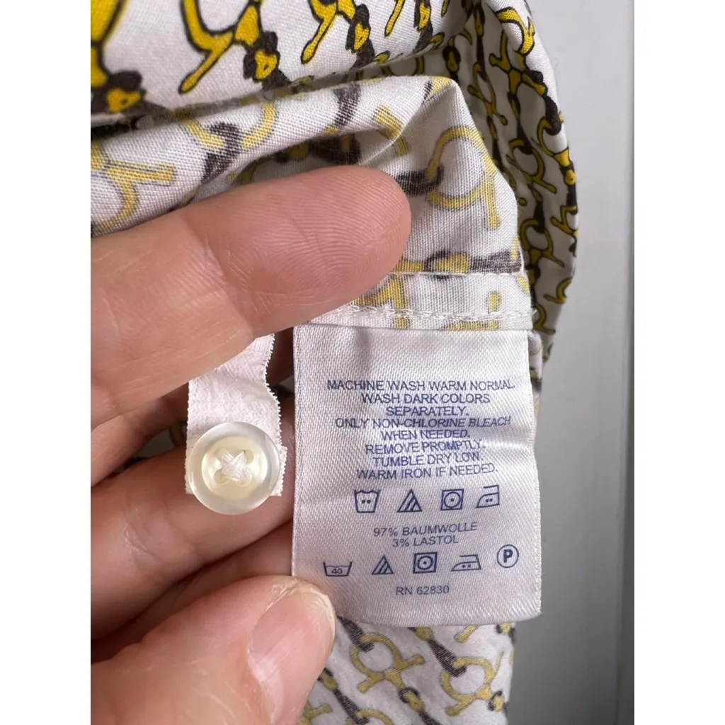 Lands’ End Petite Horse Bit Equestrian Print Blouse 8P Novelty Old Money - Image 4