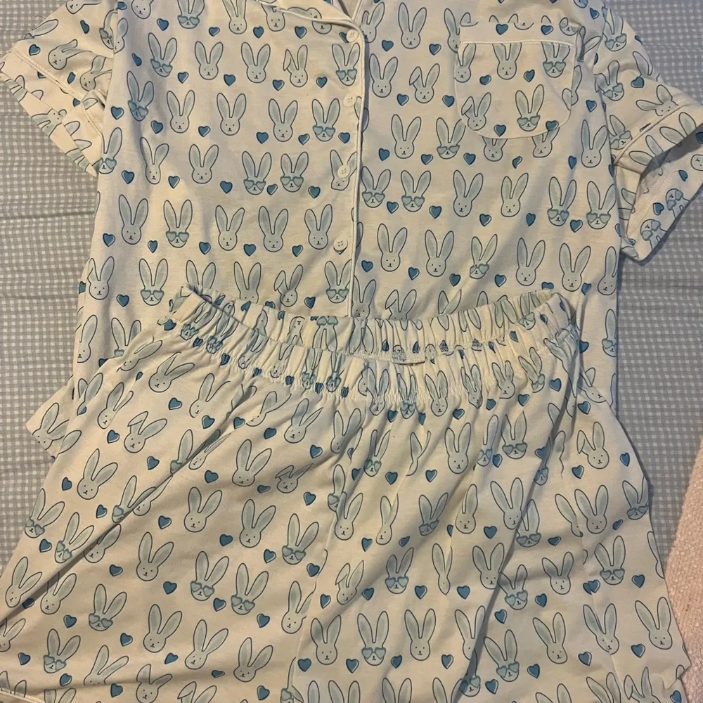 Rabbit Pajama Set Blue Size XL - Image 2