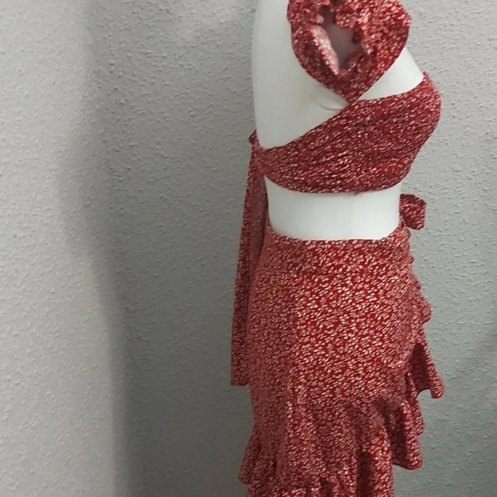 SHEIN Floral Tie Front Two Piece Set  XS/2 Coquette Girl Fairycore Cottagecore - Image 3