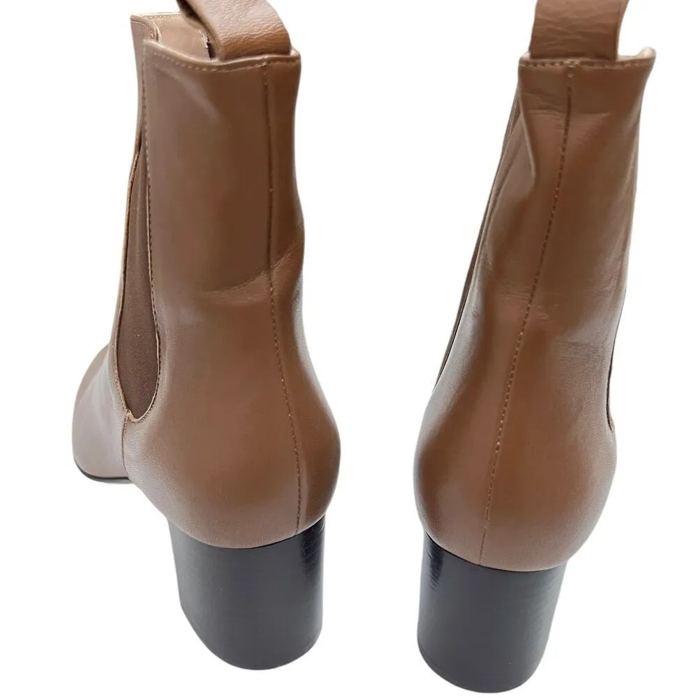 Kahmune London Mila Heeled Leather Bootie in Brown size 10 (ER 40) NWOB - Image 3