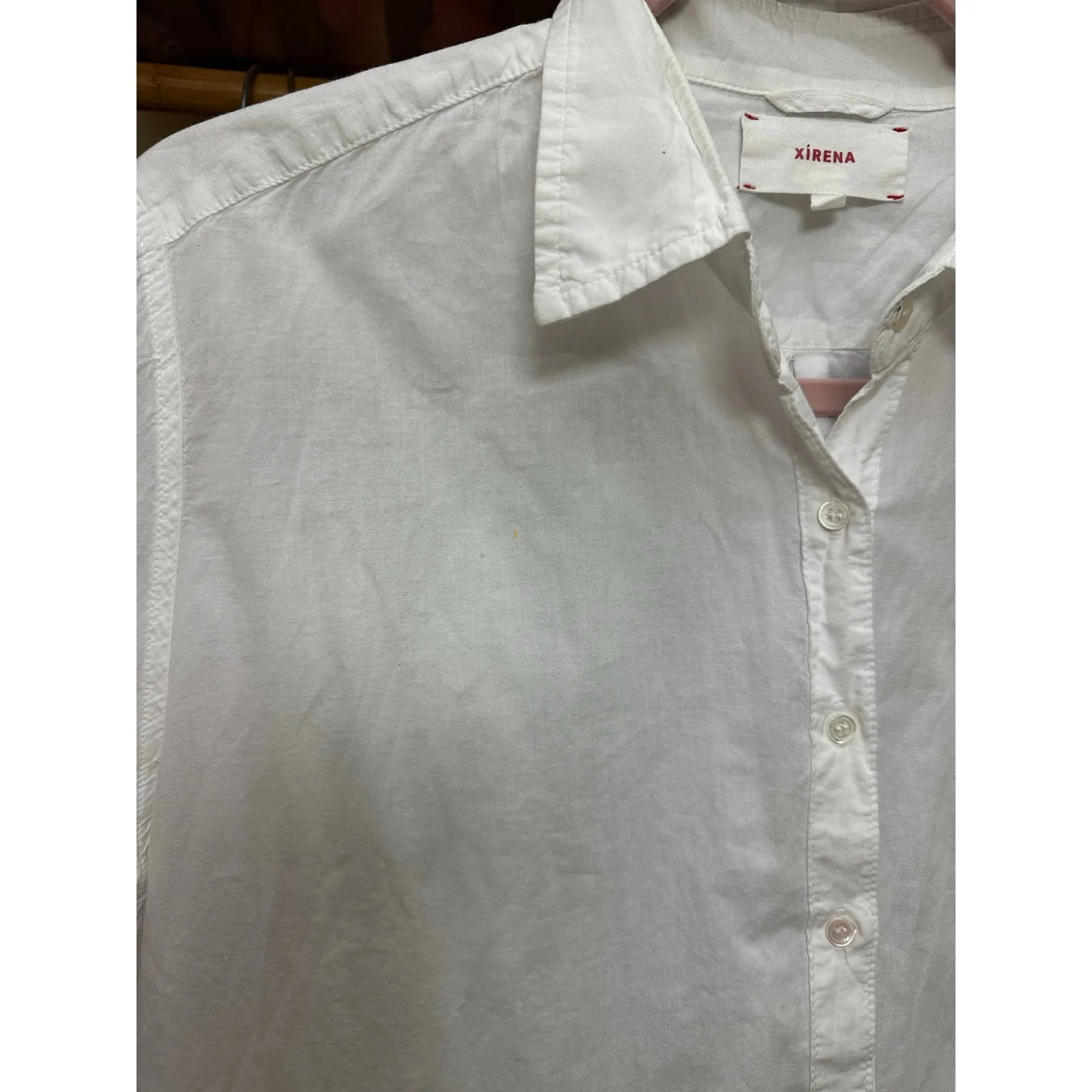 Xírena Cotton Button Down Blouse Size XS White - Image 14