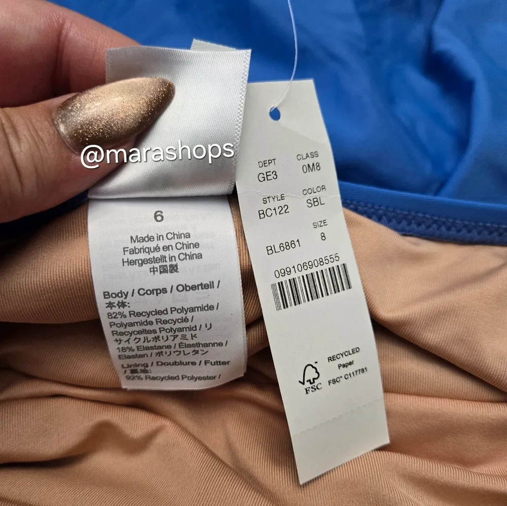 J.Crew Halter Blue Wrap Swim Dress BC122 - Image 9