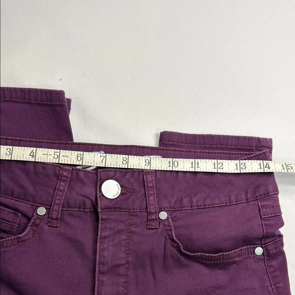 Seven7 Blue Cropped Ankle Jeans with Whiskering - Image 6