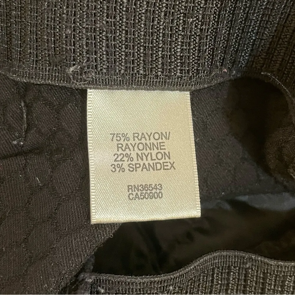 Van Heusen black textured stretch extensible pull on pants 4 short - Image 5