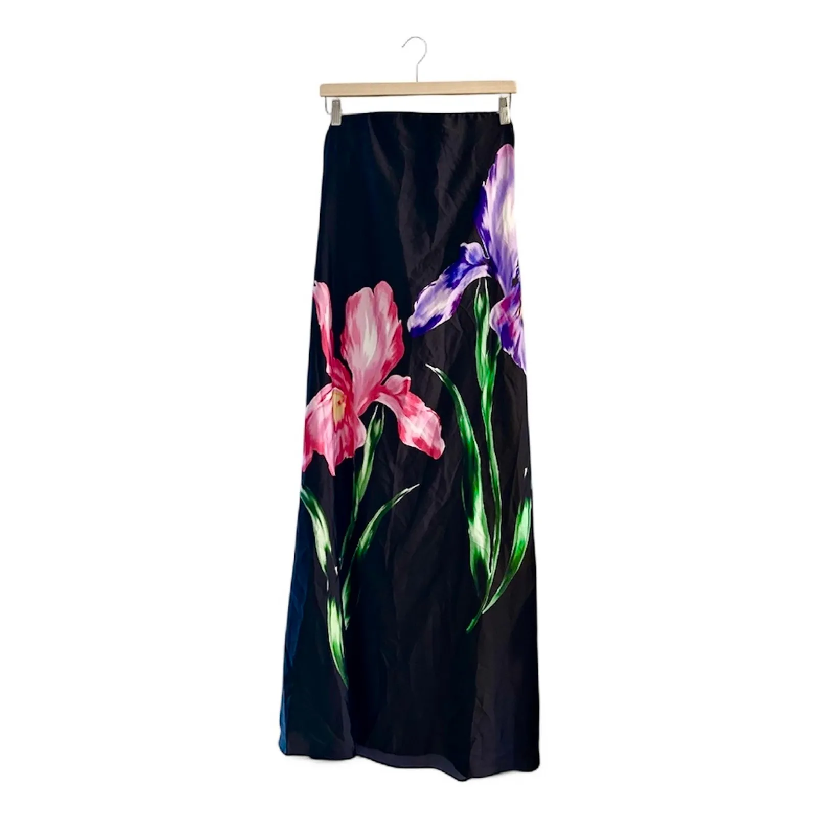 Show Me Your Mumu Renee Maxi Dress in Wild Iris Luxe Satin 1X NWT - Image 4