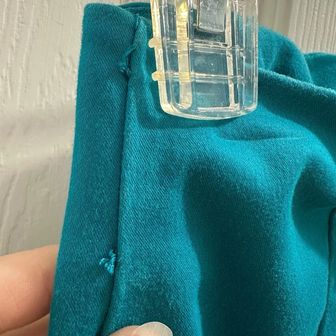 Vintage Worthington Teal Y2K Stretch Pencil Skirt w Kick Pleats Retro Pinup S 4 - Image 5