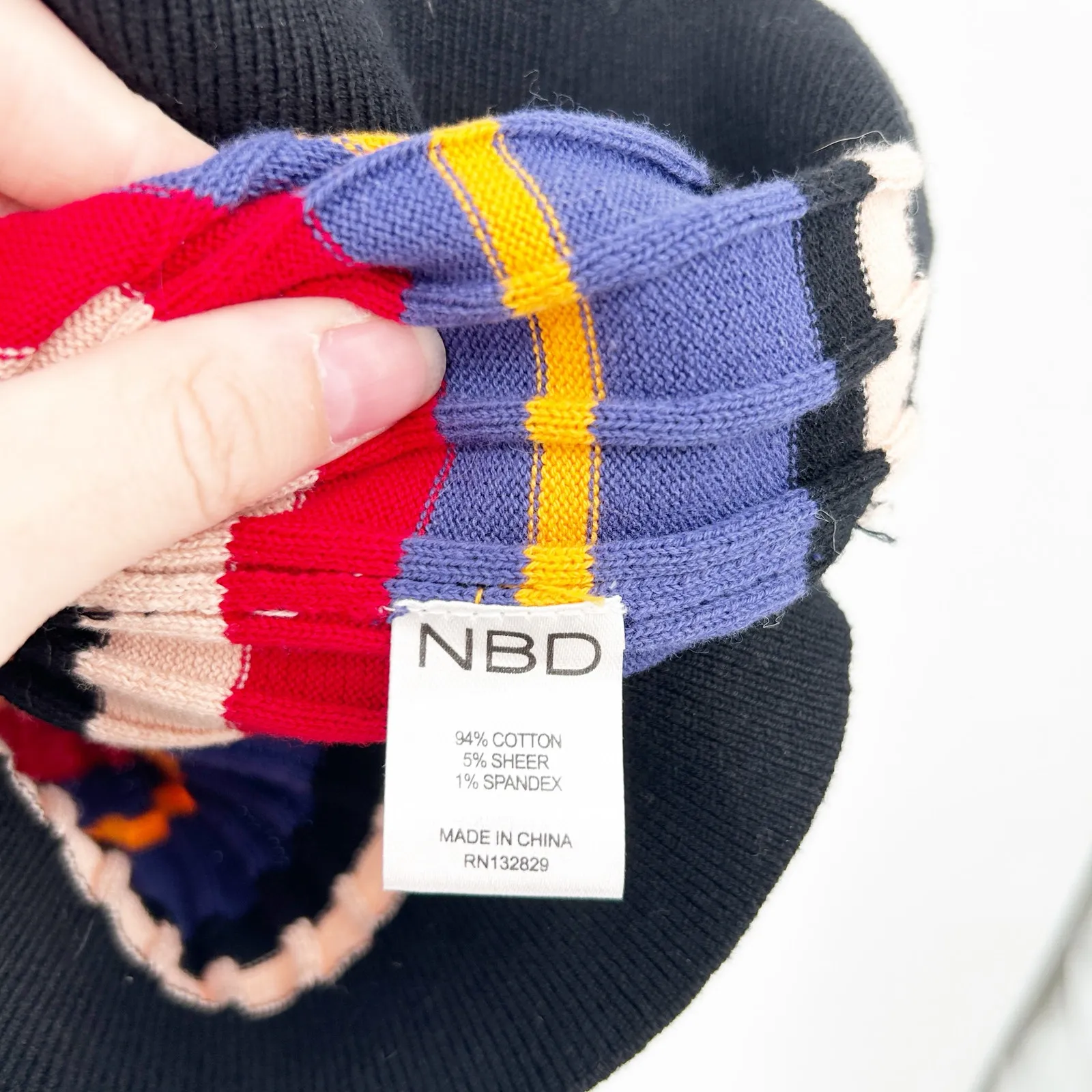 NBD Revolve‎ Womens Going Out Jenna Striped Rib Knit Tank Bodycon Mini Dress S - Image 6