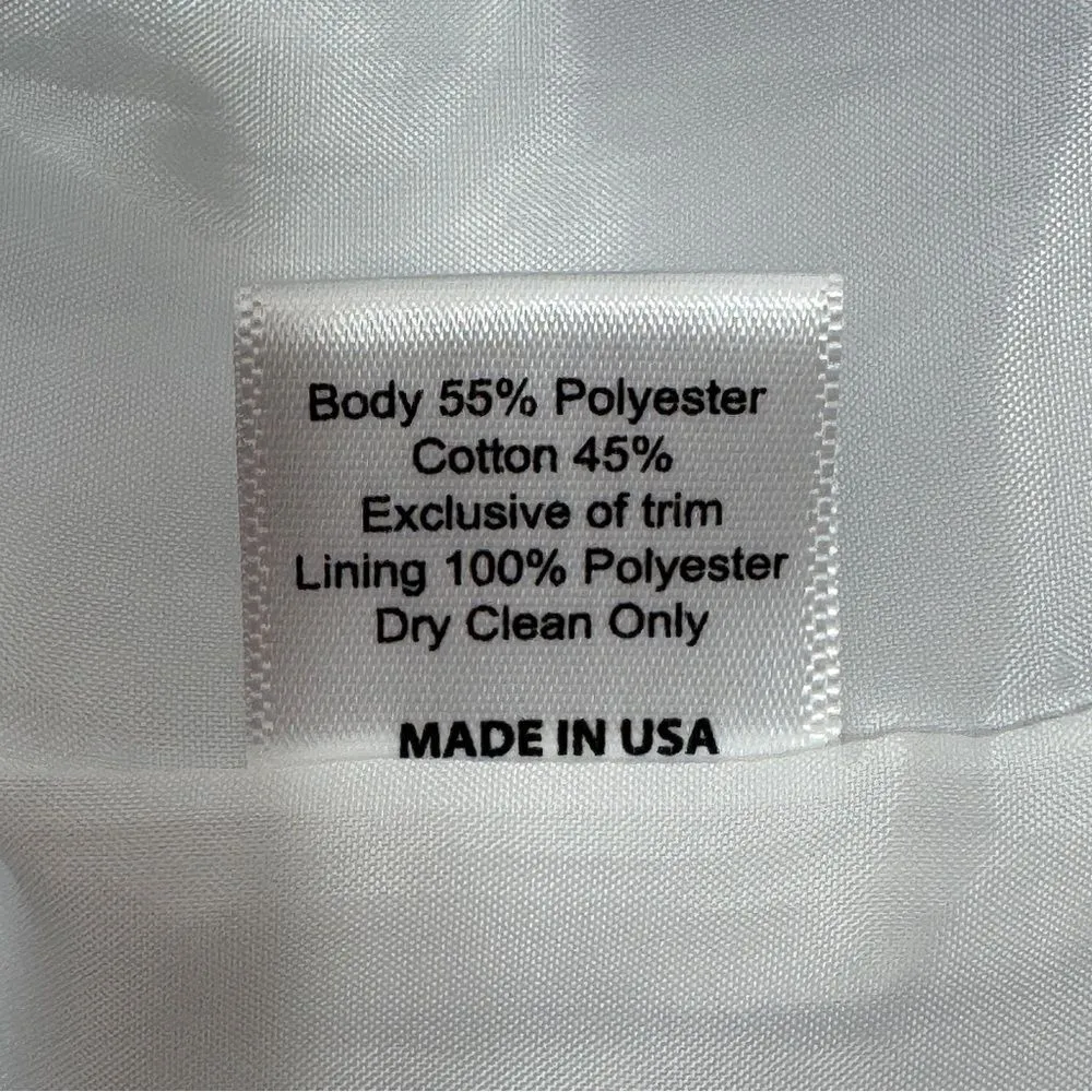 Lauren James‎ Striped Seersucker Faux Wrap Skirt Blue White Medium - Image 12