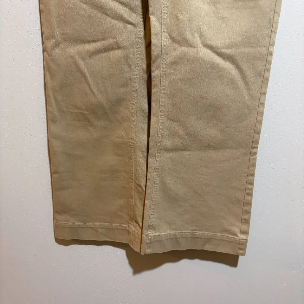 Spartina 449 Howell Wide Leg Crop Jeans Pants Khaki - Image 5