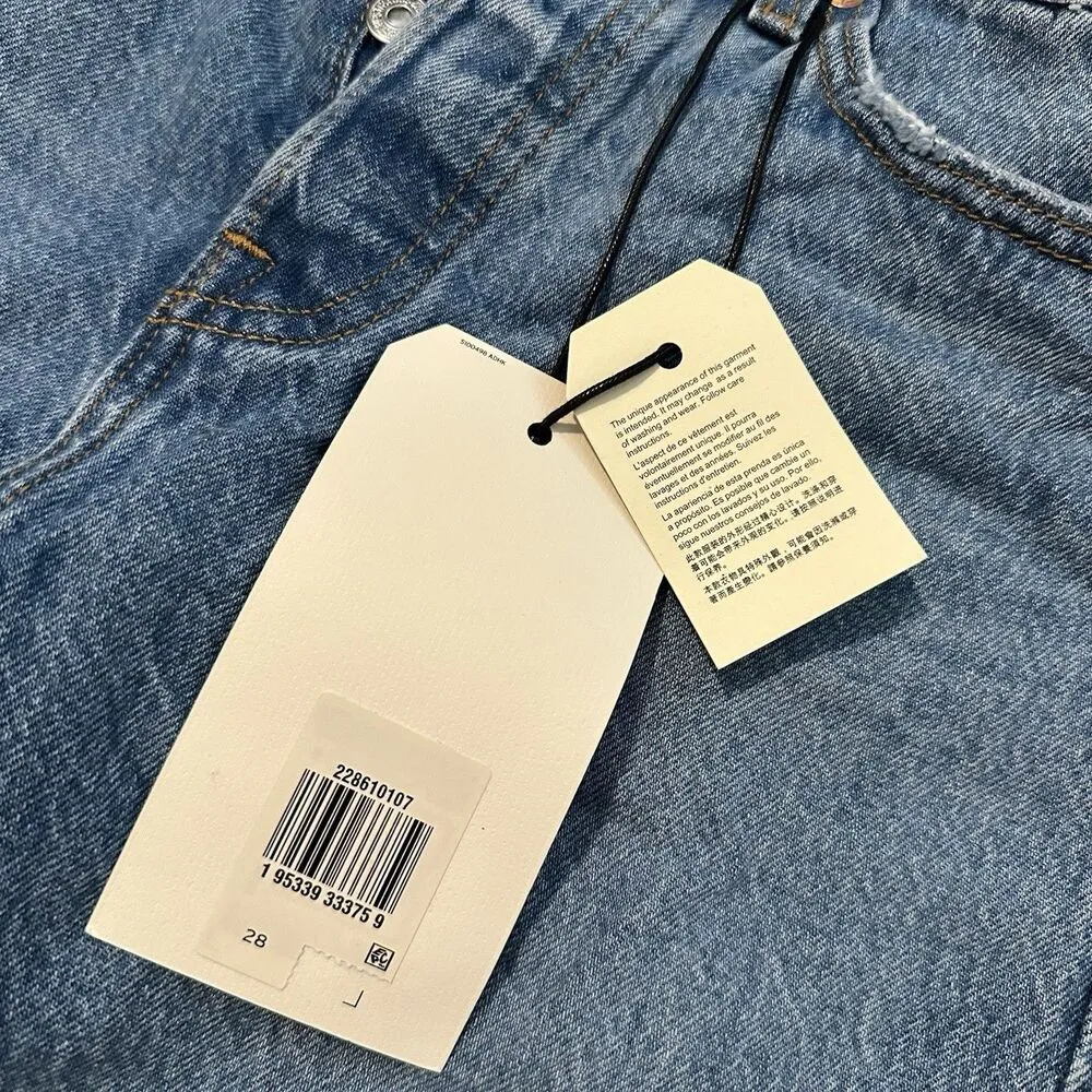 Levis 28 Wedgie Jeans Icon Athens Asleep Straight Tapered High Rise Medium Wash - Image 4