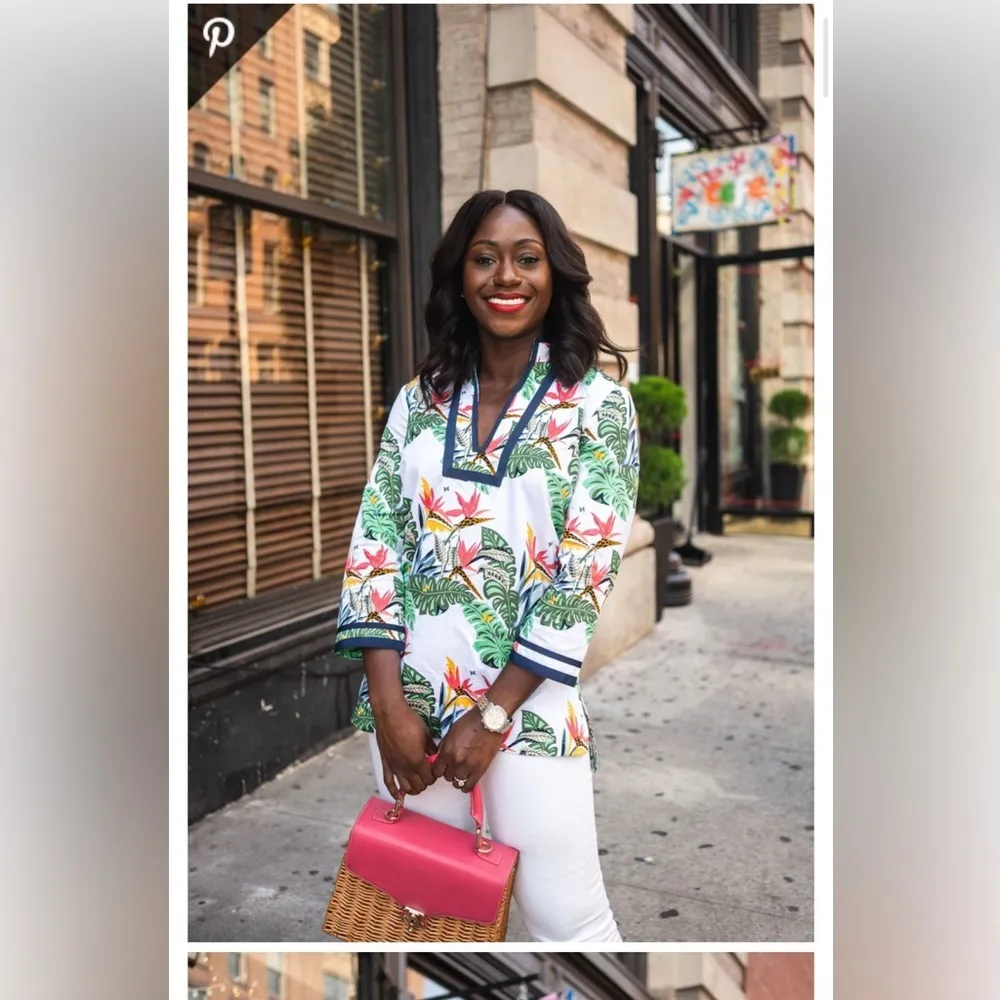 Brooks Brothers Tropical Cotton Tunic Top. Size 8. - Image 3