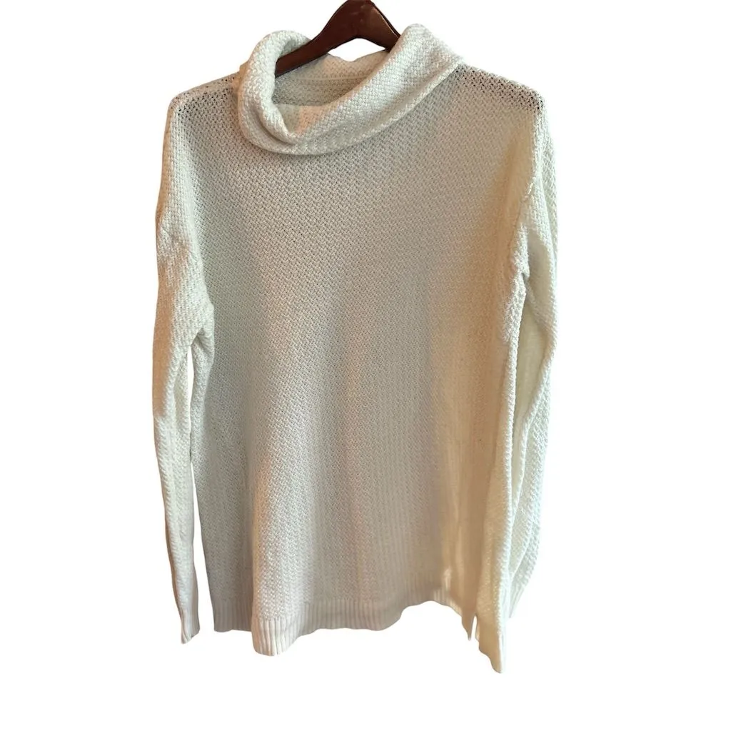 Vineyard Vines Women's Cowl Neck Sweater Ivory Size‎ L Long Sleeve - Image 4