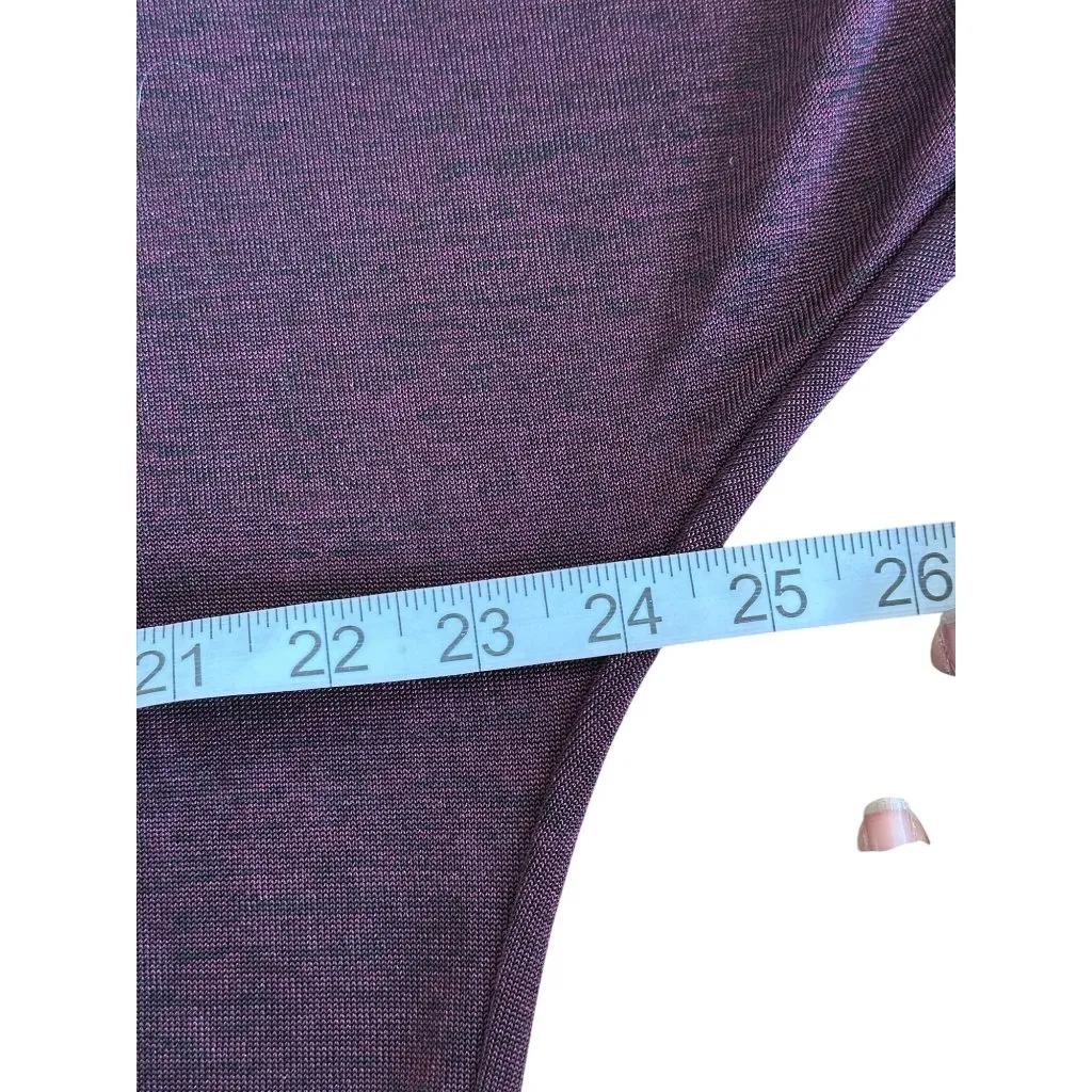 White House Black Market Plum Blouson Dress Women’s M Dolman Sleeves Ruched Skir - Image 6