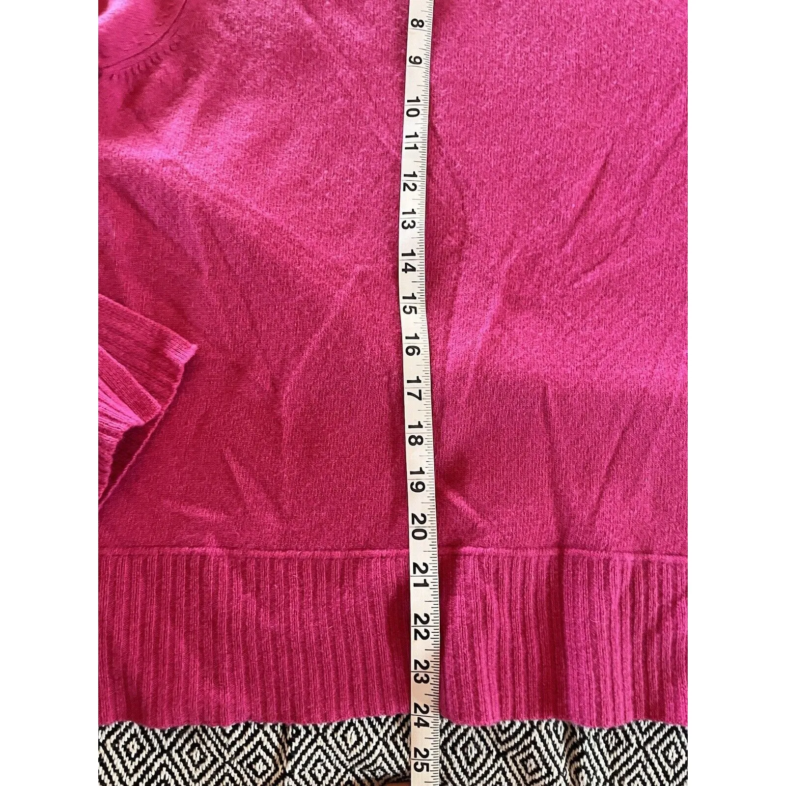 Bianco & Blu Sweater Womens Large Italy Merino Wool And Cashmere Blend Pink - Image 4