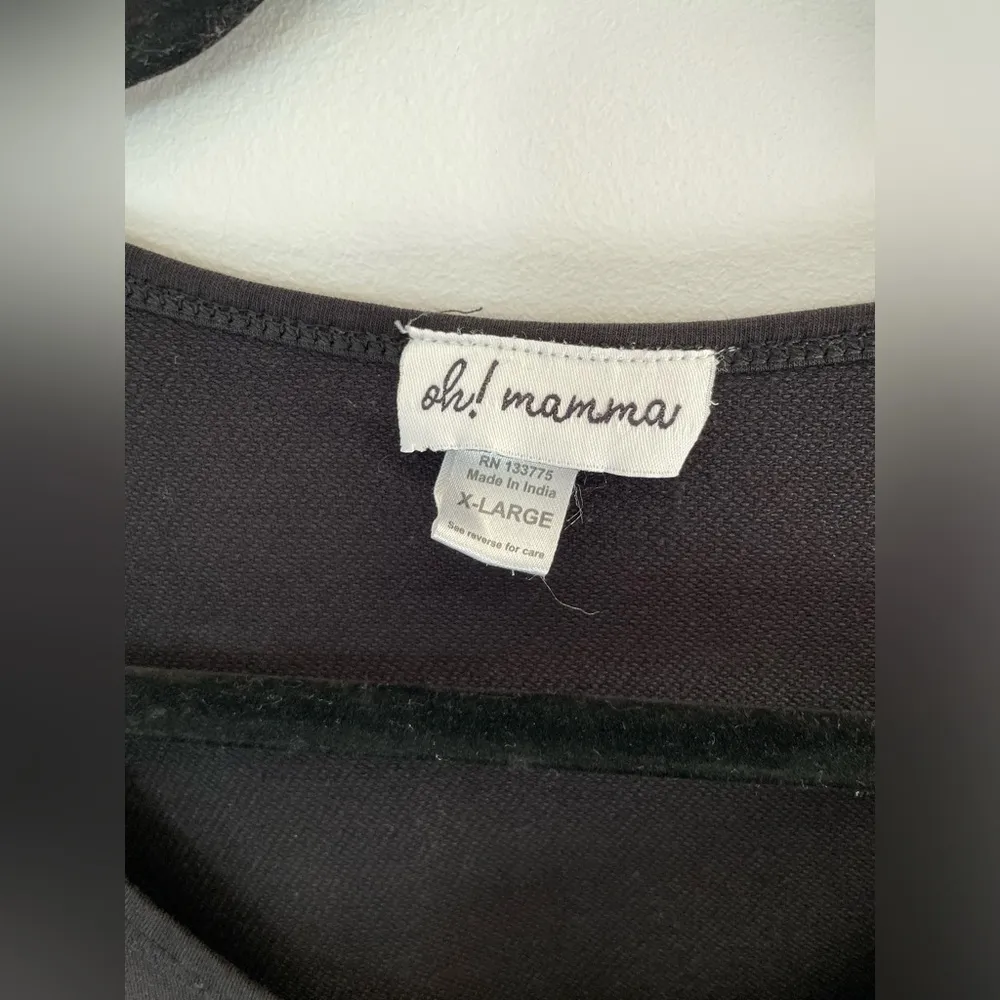 Oh! mamma black maternity tee shirt size XL - Image 2