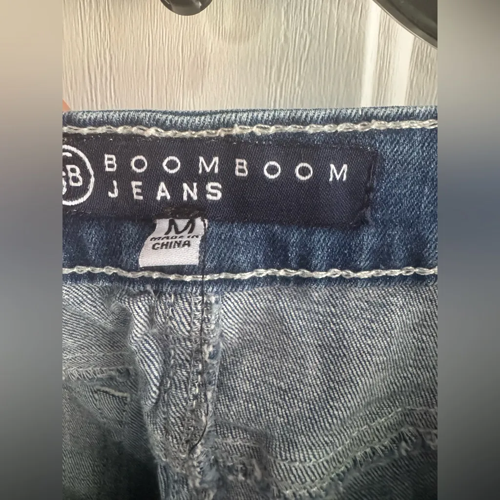 Boomboo Jeans Fringe Hem Denim Skirt Blue Women’s Size M Size M - Image 6