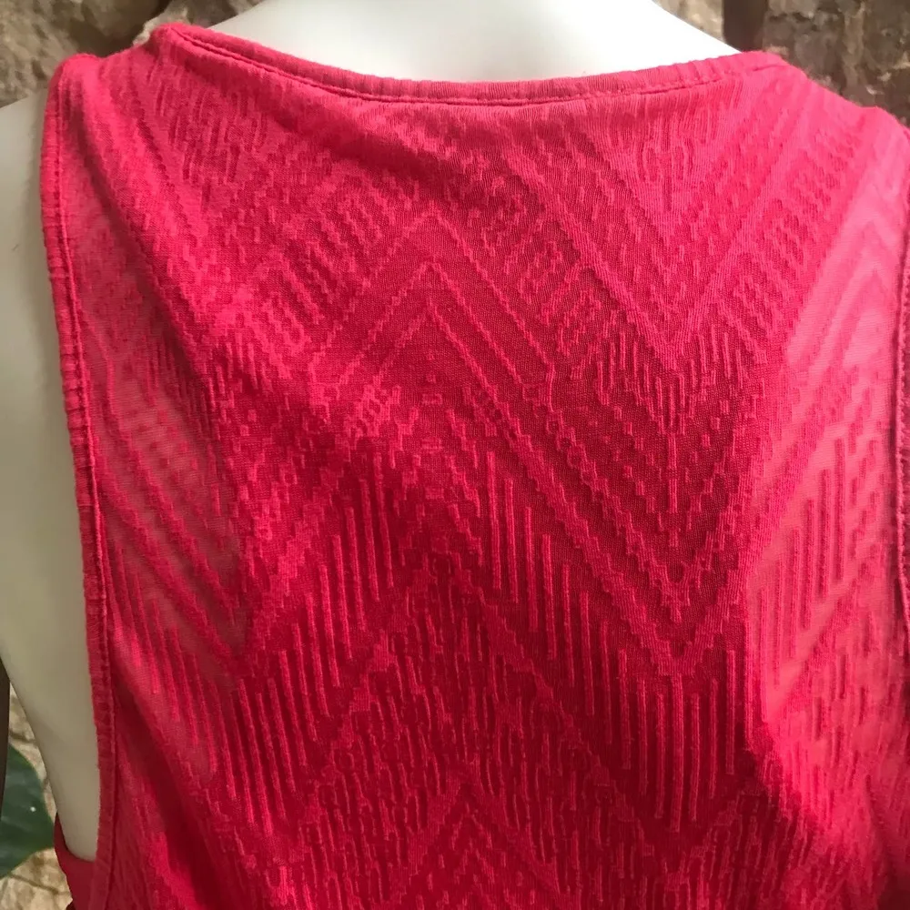 prAna Mika Pink Layered Tank Top Cotton Polyester Women's Size Medium - Image 4