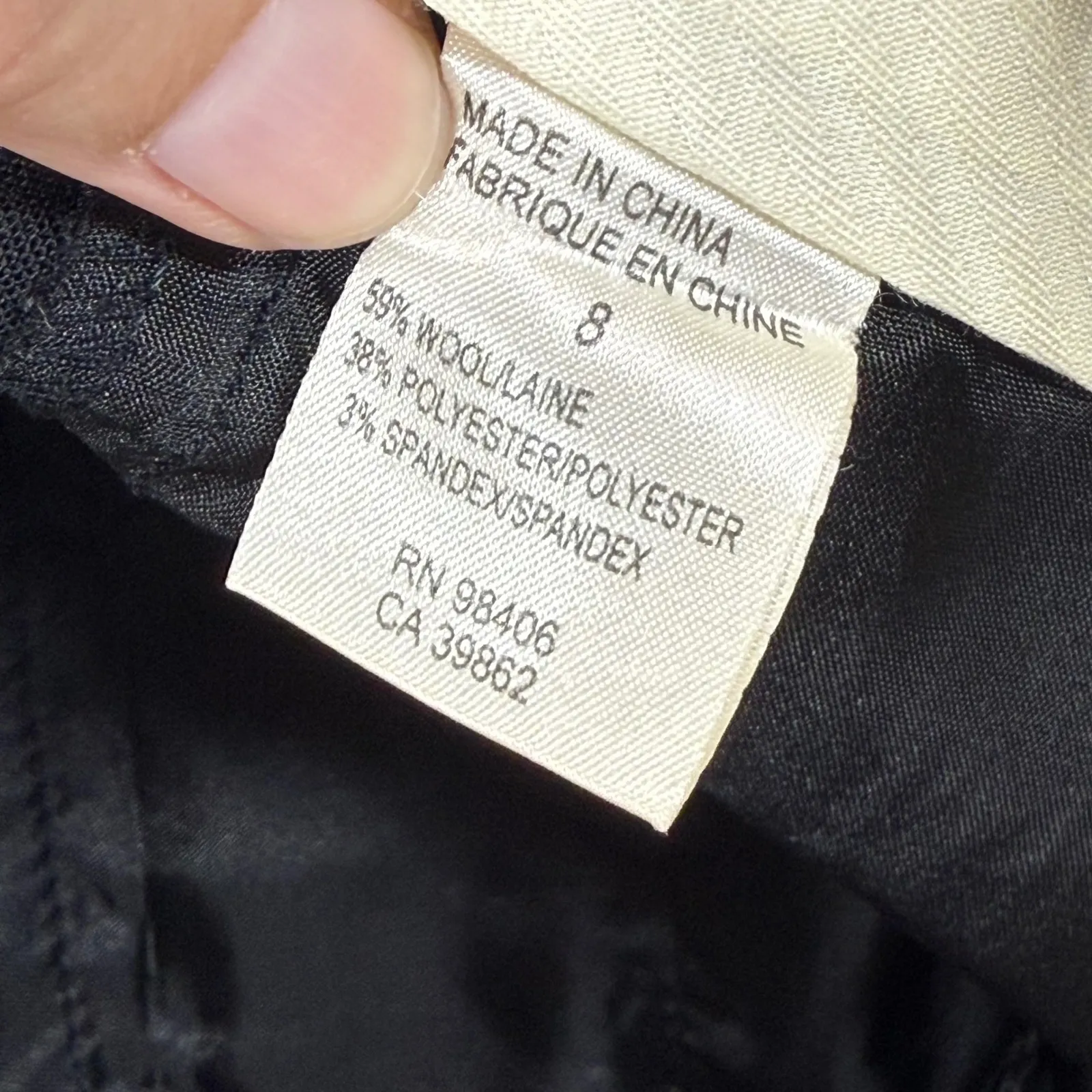 Theory Black Wool Blend Flare Leg Dress Pants‎ Career Trousers Size 8 READ - Image 8