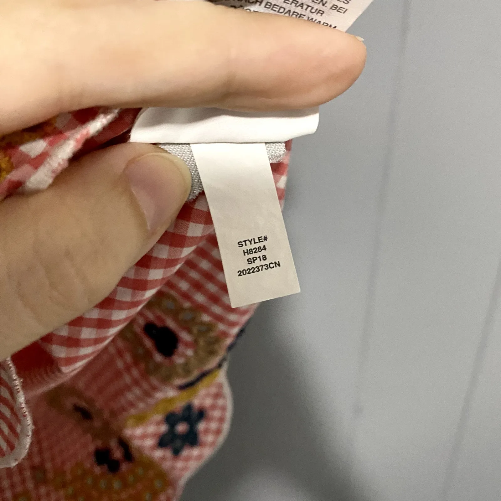 Madewell Red Embroidered Gingham Scalloped Hem Preppy Cottagecore Tank Top S - Image 4